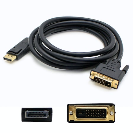 Add-On Addon 3Ft Displayport Male To Dvi-D Male Black Adapter Cable DISPLAYPORT2DVI3F